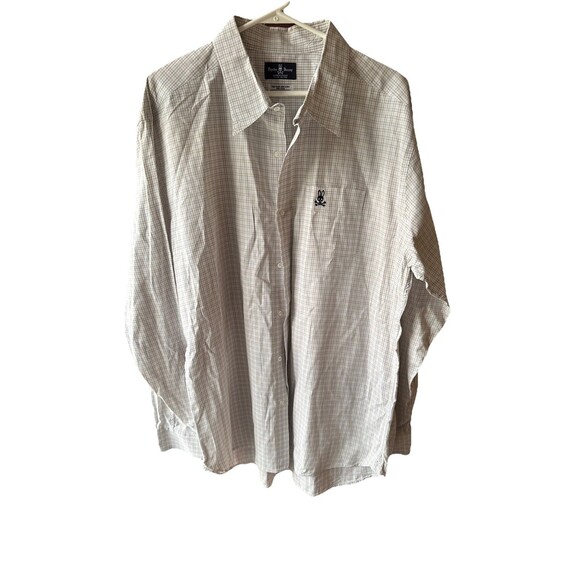 Psycho Bunny By Robert Godley Long Sleeve Plaid Button Down Shirt Size 2XL - Picture 6 of 11
